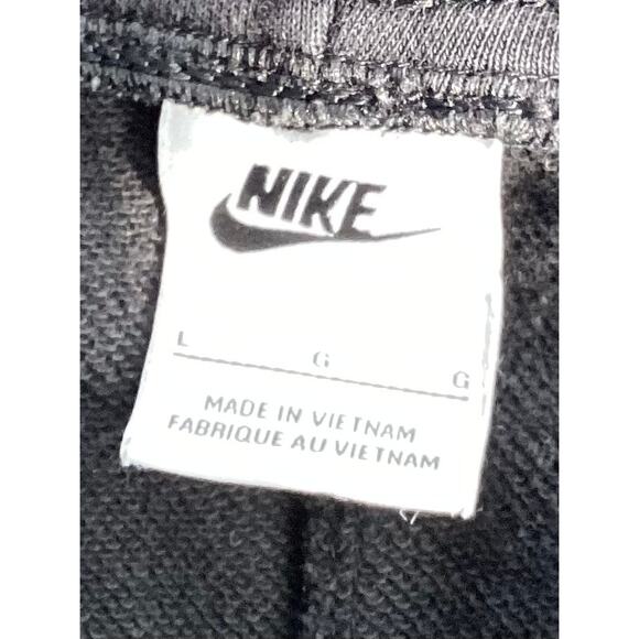 Nike Logo swoosh sweat shorts women's size large cotton blend drawstring black - Picture 3 of 9